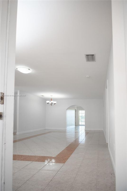 Chandelier, Empty room, Interior