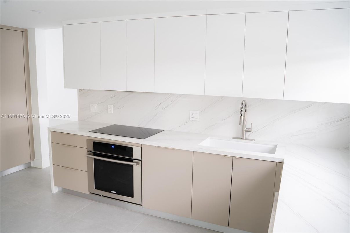 Interior, Kitchen, Marble Walls, Stainless Steel Appliances