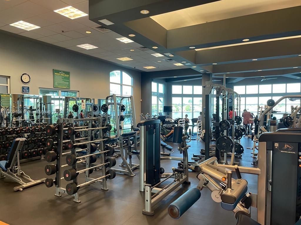 Fitness Equipment, Gym, Interior, Recessed Lighting
