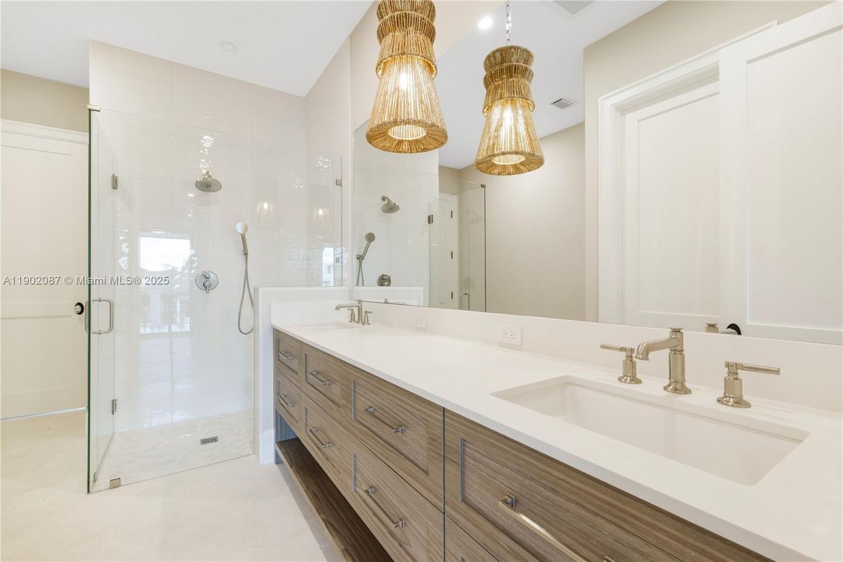 Bathroom, Dual Sink Vanities, Glass Shower, Interior
