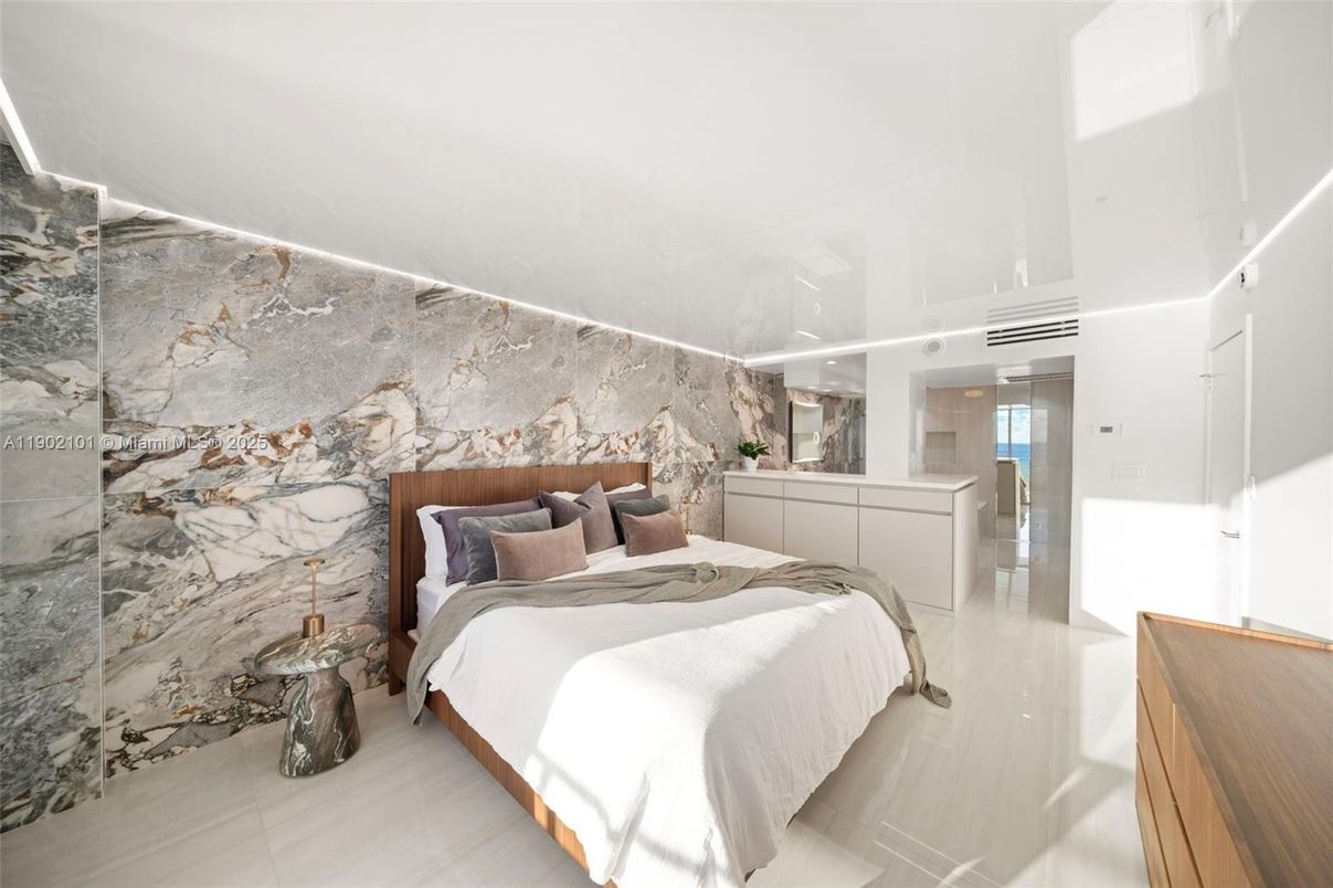 Bedroom, Interior, Marble Walls