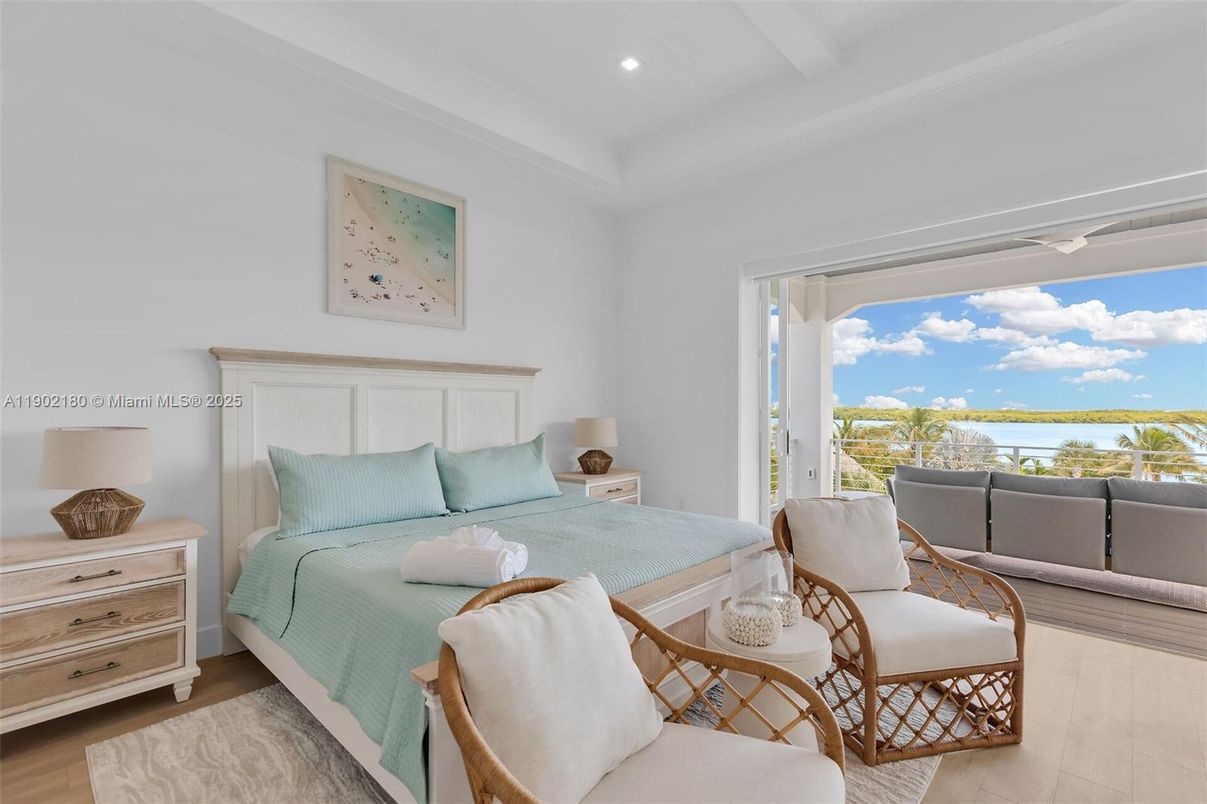 Bedroom, Interior, Recessed Lighting, Water, Wood Texture Flooring