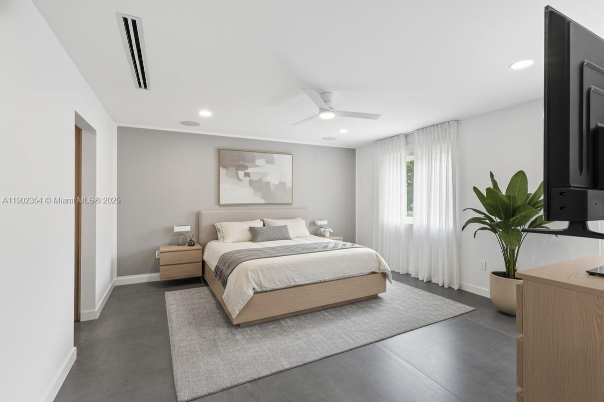 Bedroom, Interior, Recessed Lighting