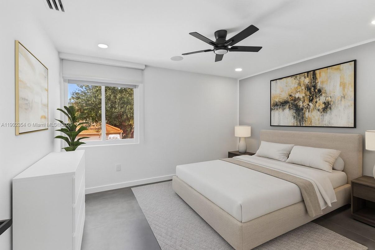 Bedroom, Interior, Recessed Lighting