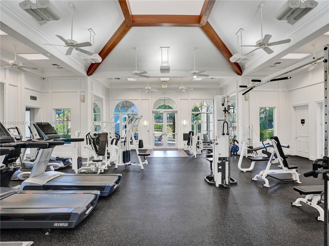 Fitness Equipment, Gym, Interior, Wooden Beams