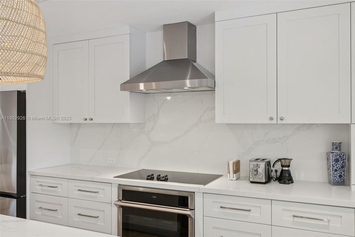 Interior, Kitchen, Marble Walls, Stainless Steel Appliances