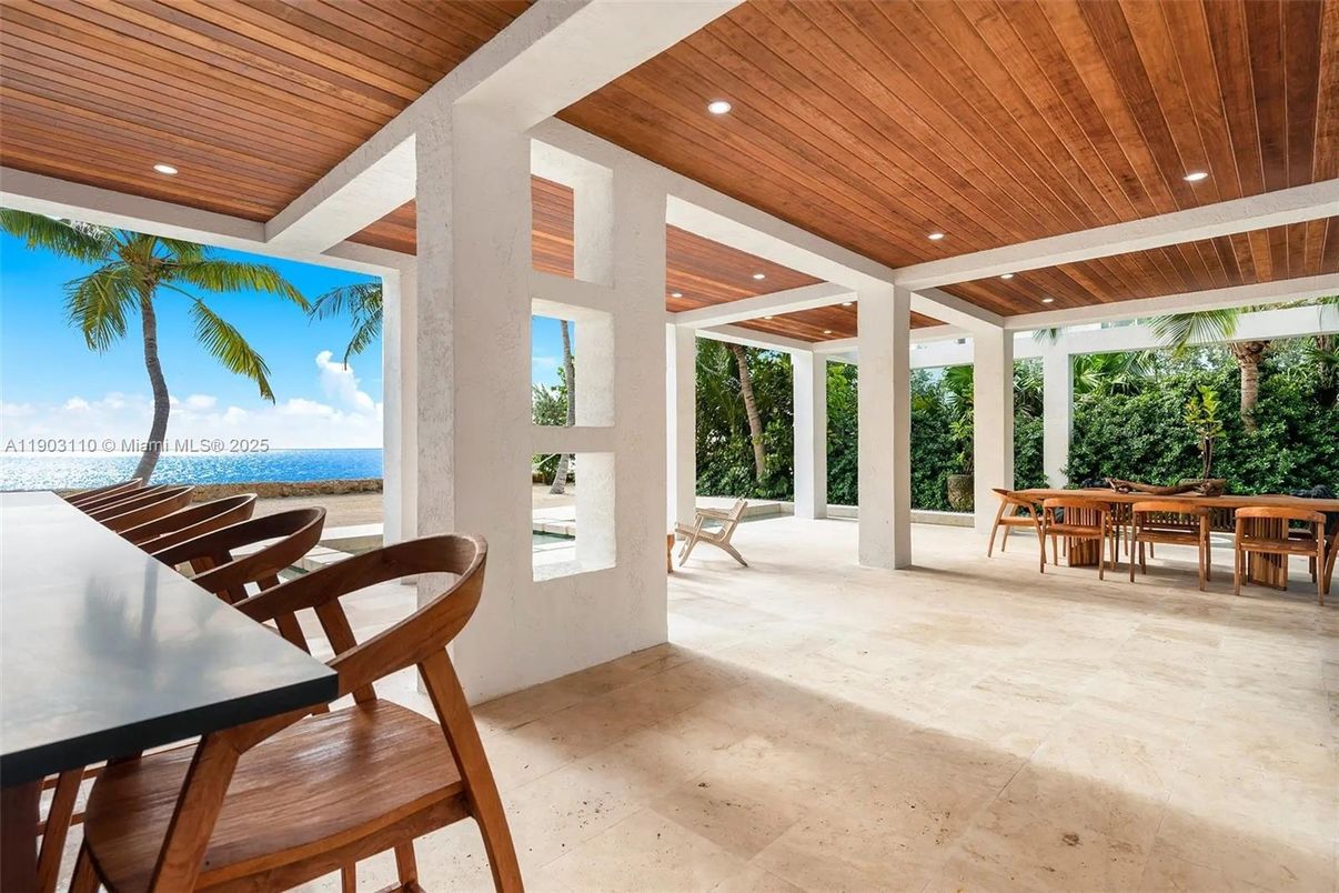 Exterior, Recessed Lighting, Water, Wooden Ceilings