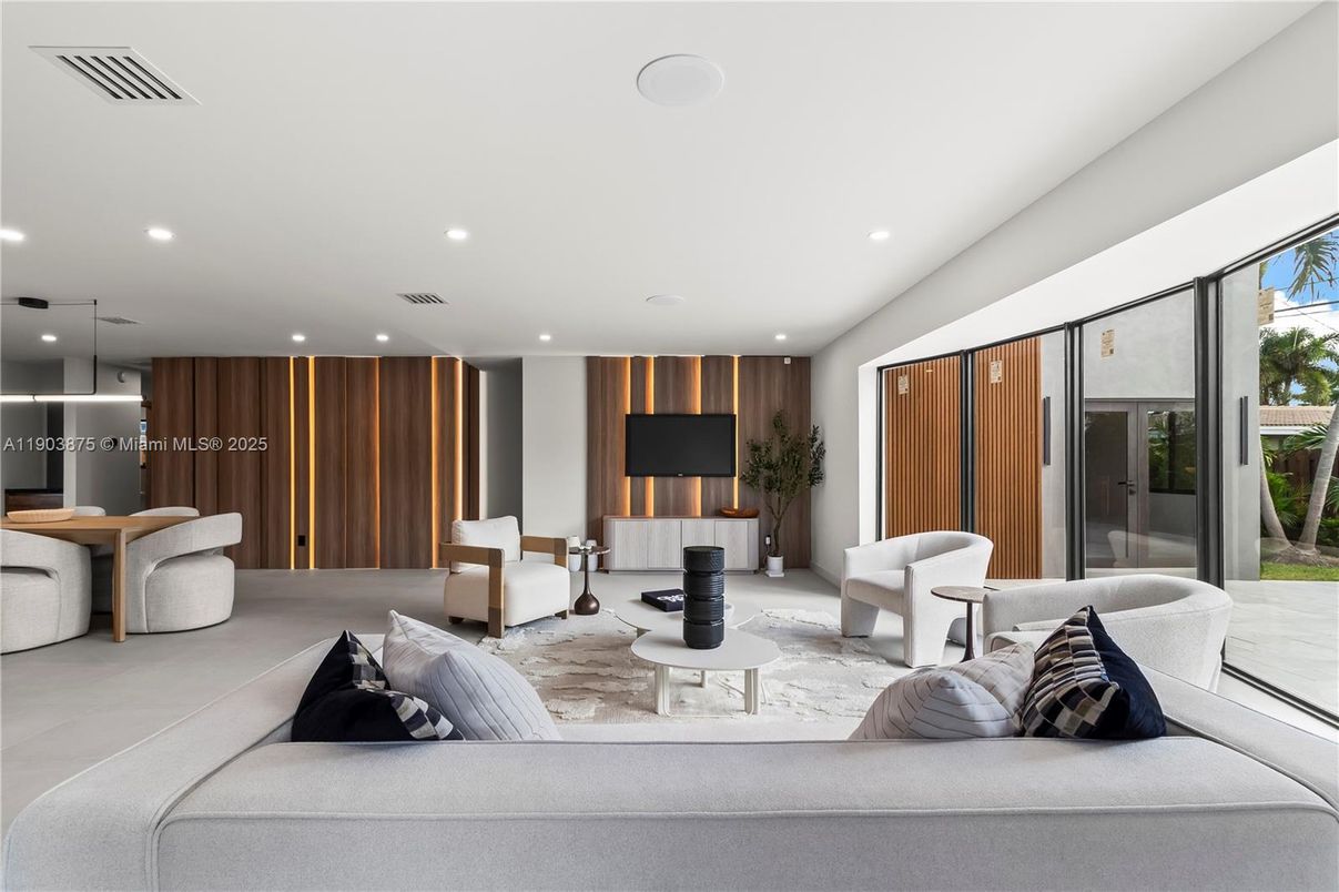 Interior, Living room, Recessed Lighting