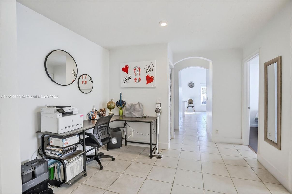 Home Office, Interior, Recessed Lighting