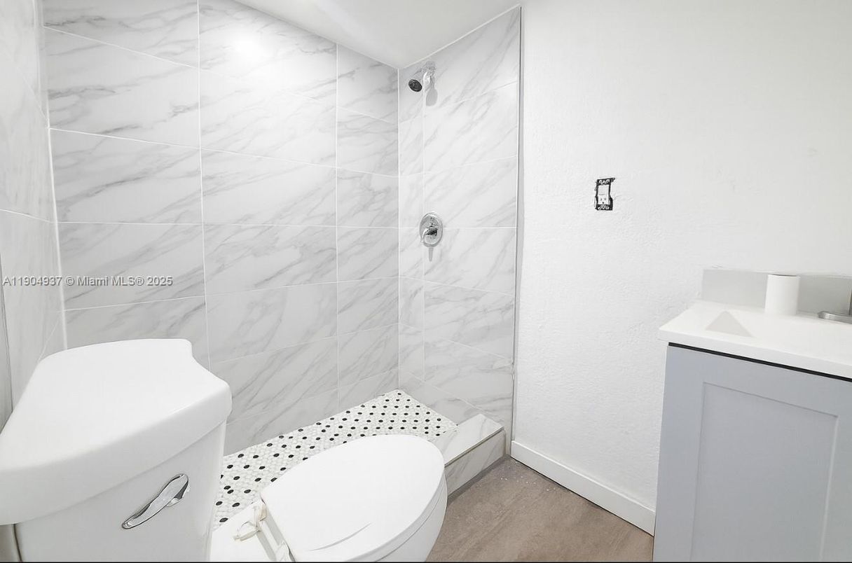 Bathroom, Interior, Marble Walls, Wood Texture Flooring