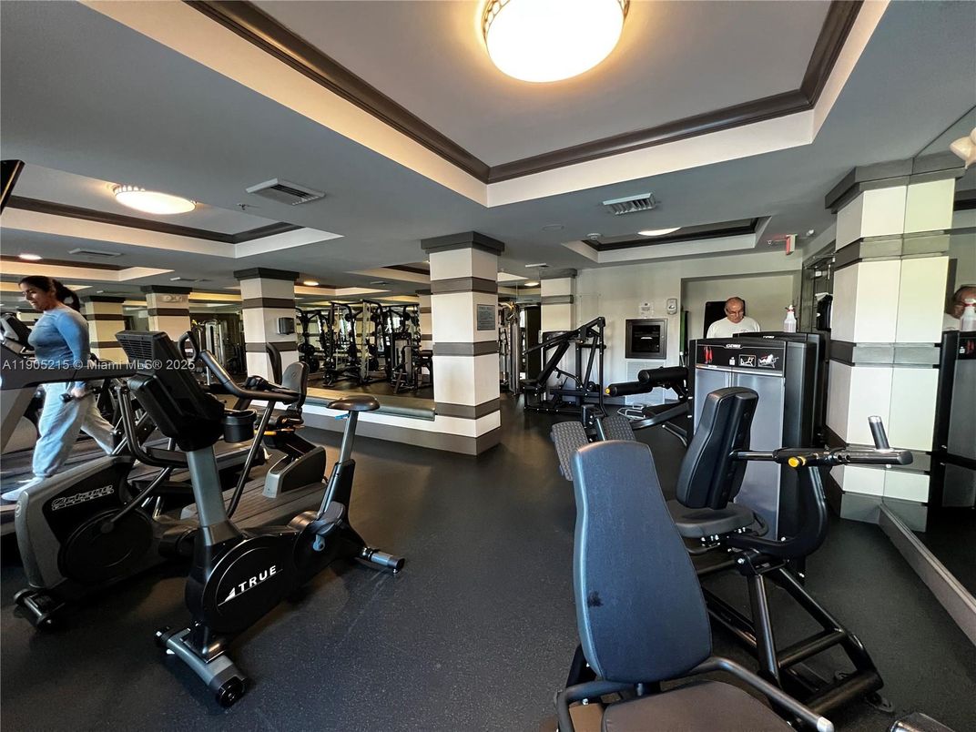 Fitness Equipment, Gym, Interior, Recessed Lighting