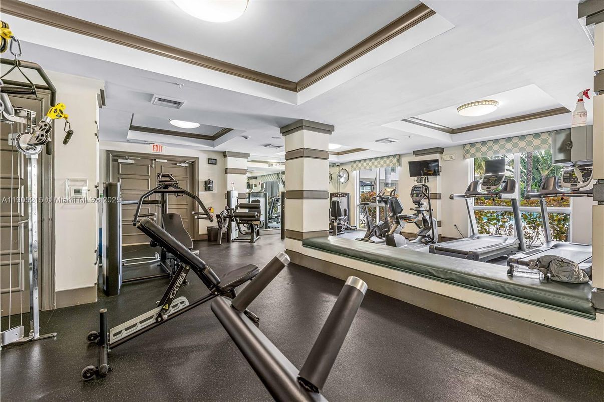 Fitness Equipment, Gym, Interior, Recessed Lighting
