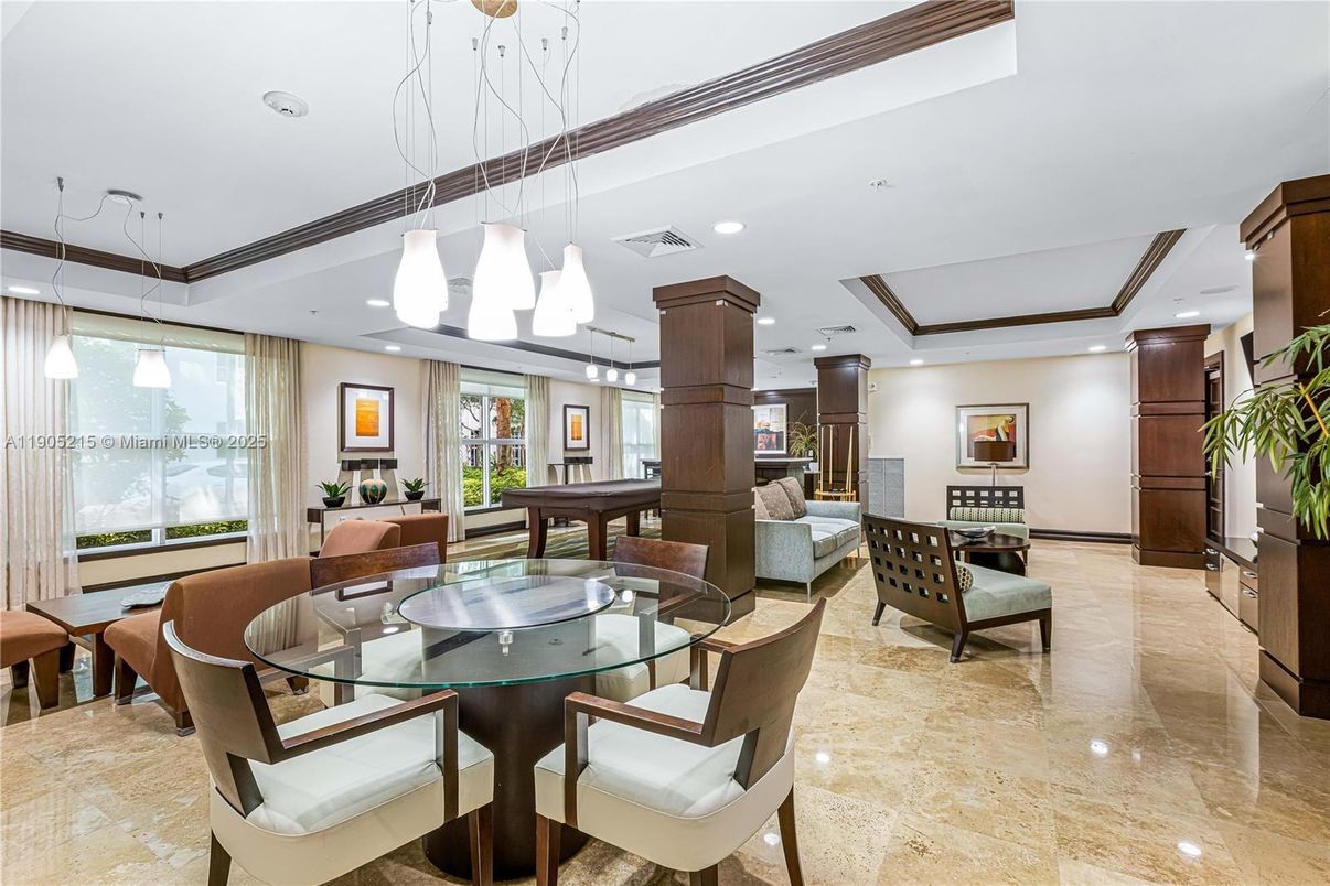 Billiard Table, Dining room, Game Room, Interior, Living room, Pendant Lights, Recessed Lighting