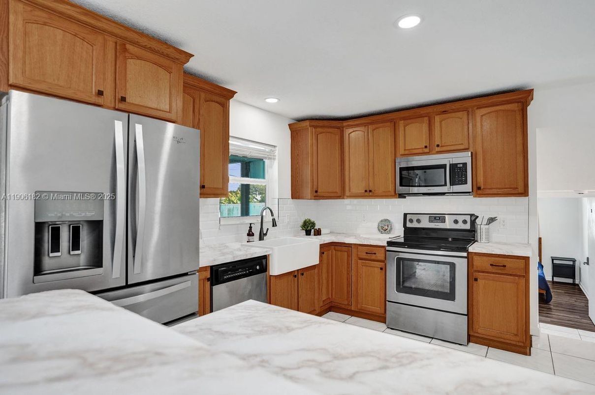 Interior, Kitchen, Recessed Lighting, Stainless Steel Appliances