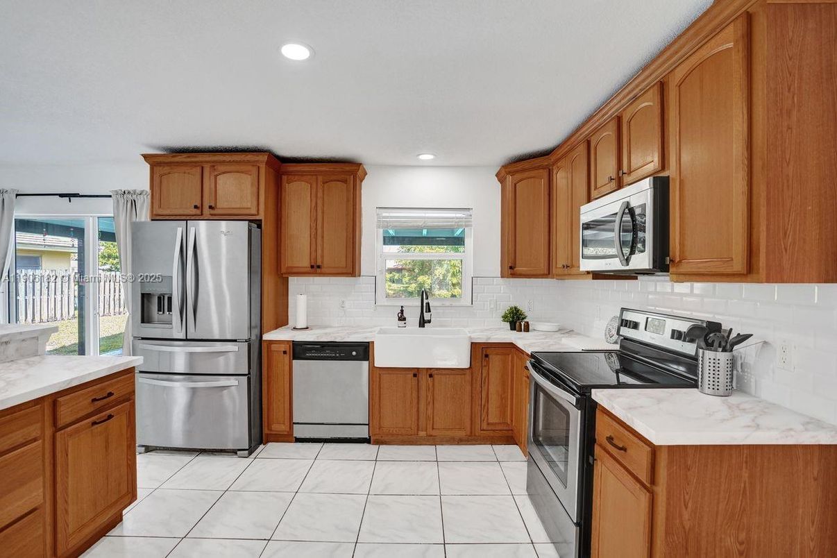 Interior, Kitchen, Recessed Lighting, Stainless Steel Appliances