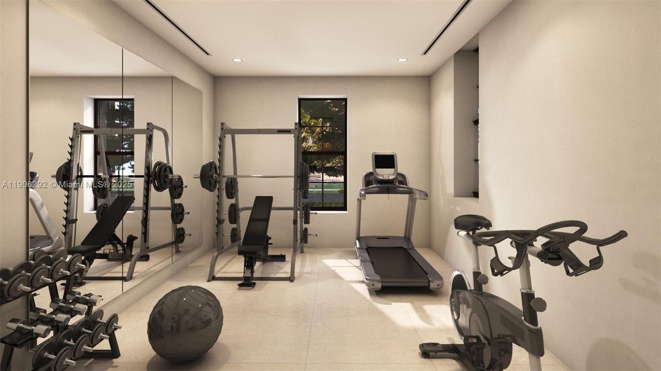 Fitness Equipment, Interior, Recessed Lighting