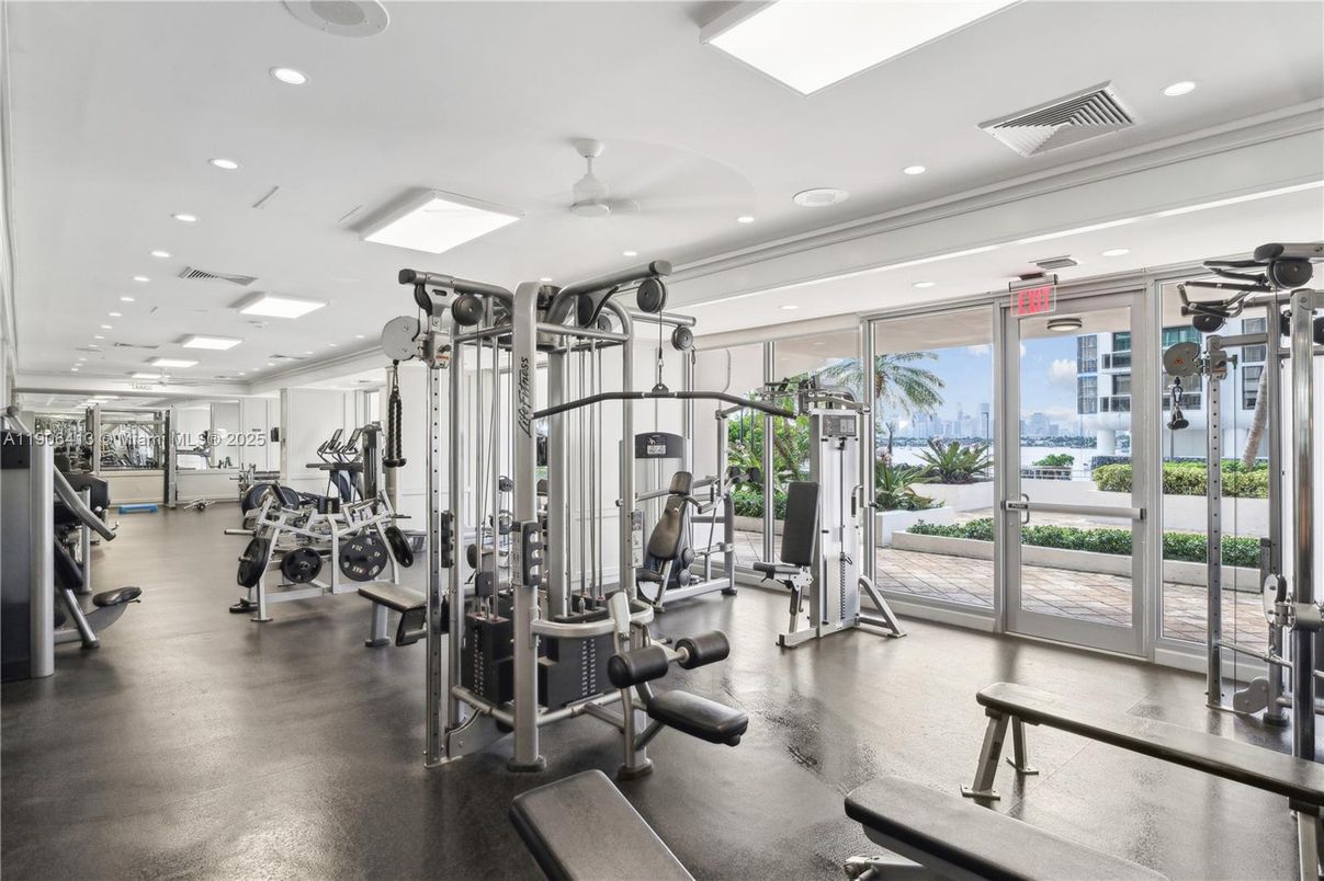 Fitness Equipment, Gym, Interior, Recessed Lighting