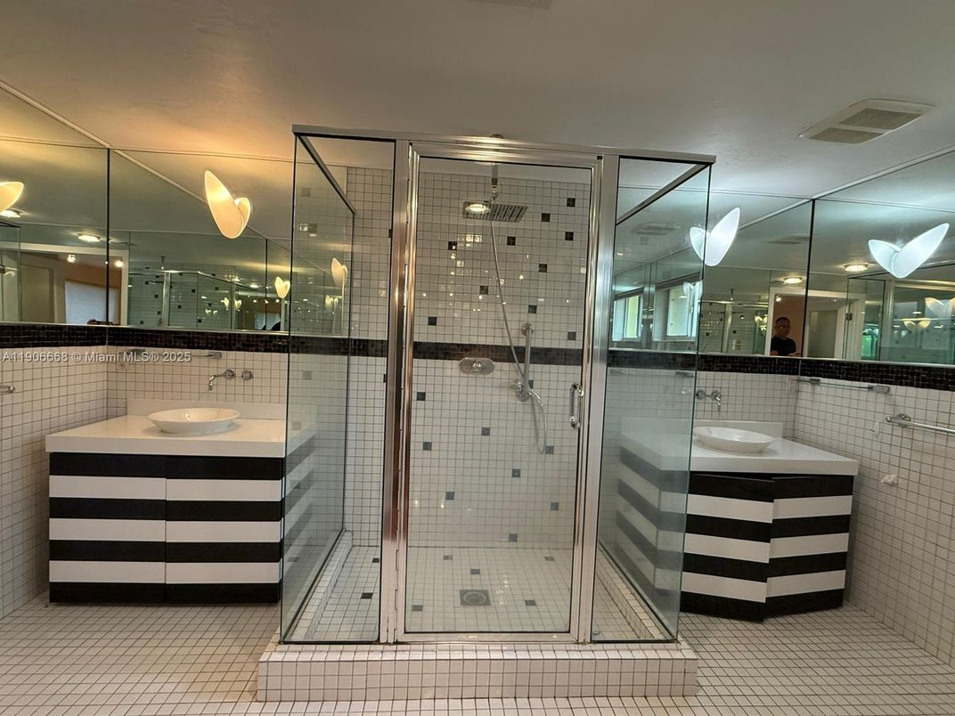 Bathroom, Dual Sink Vanities, Glass Shower, Interior