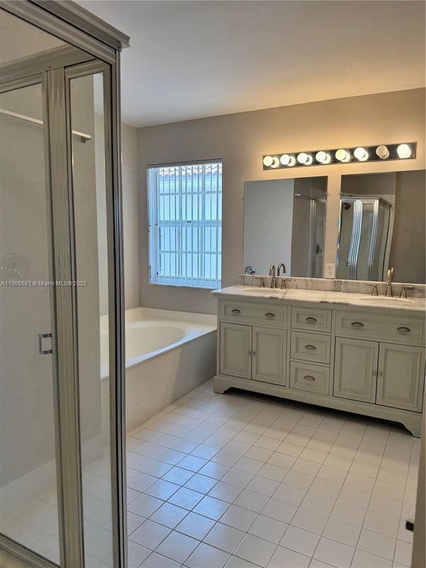 Bathroom, Dual Sink Vanities, Glass Shower, Interior