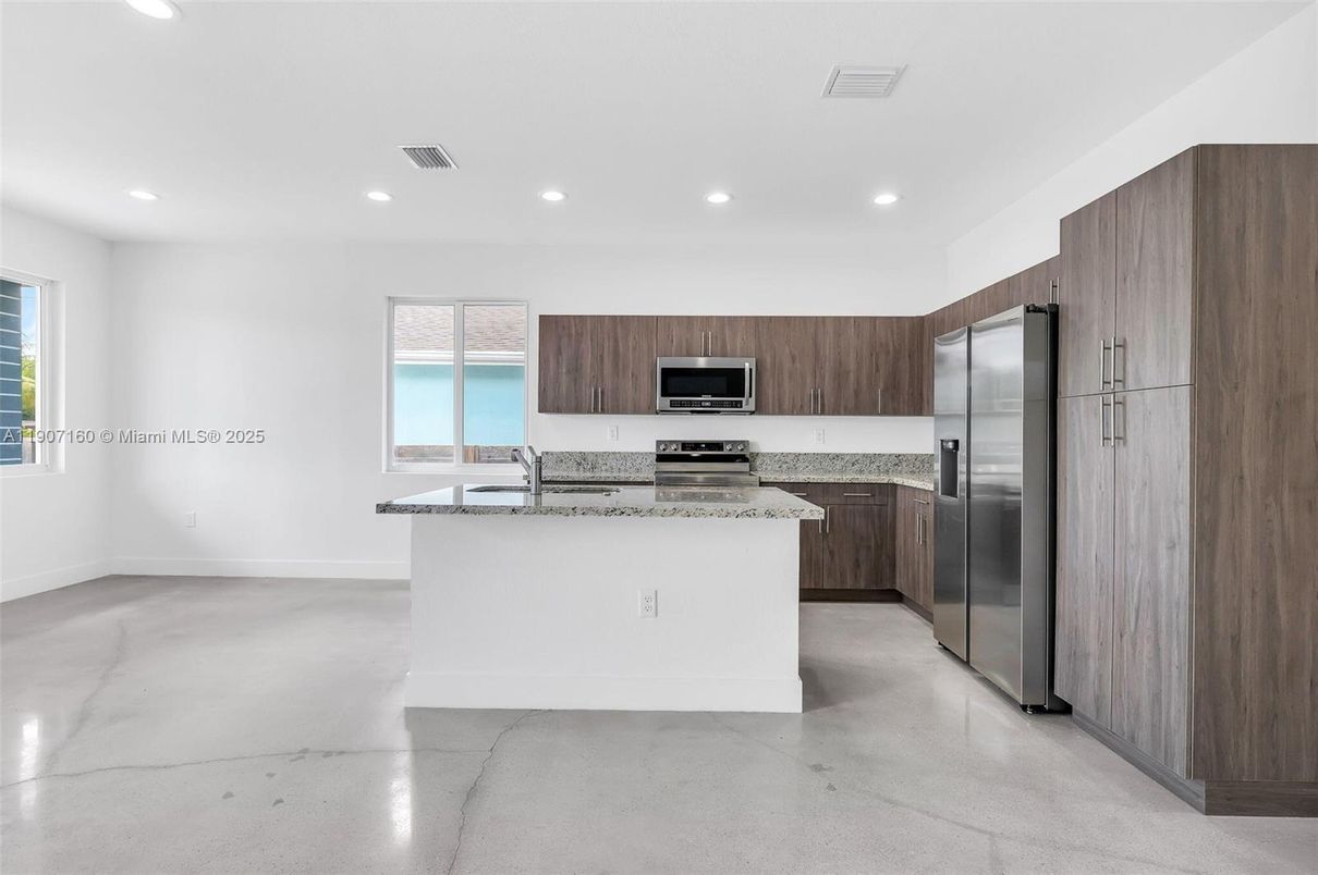 Interior, Kitchen, Recessed Lighting, Stainless Steel Appliances, Water