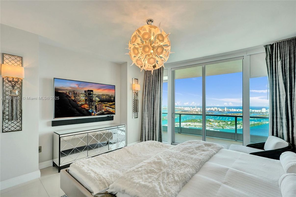 Bedroom, Chandelier, Interior, Water