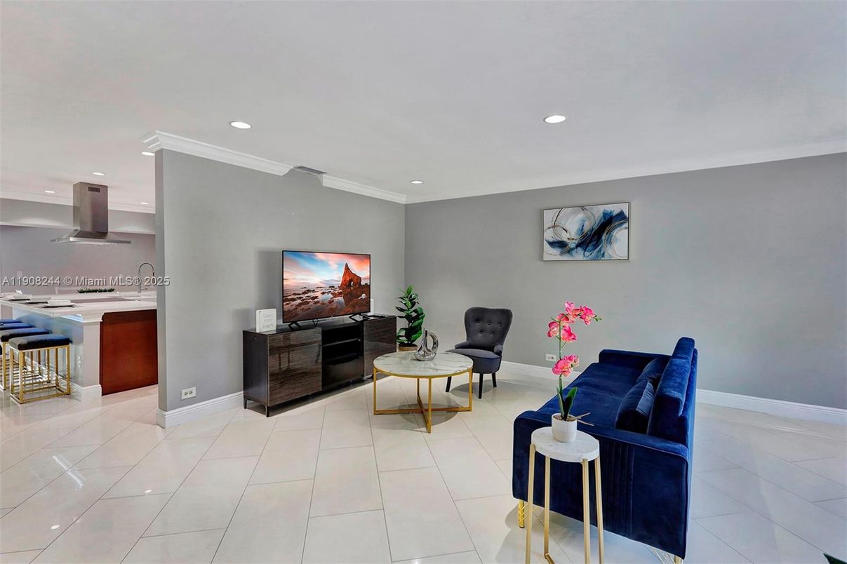 Interior, Living room, Recessed Lighting