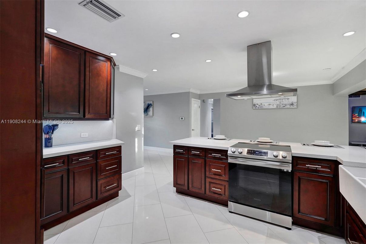Interior, Kitchen, Recessed Lighting, Stainless Steel Appliances
