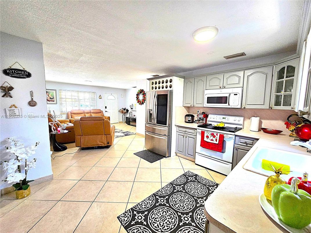 Interior, Kitchen, Living room, Recessed Lighting, Stainless Steel Appliances