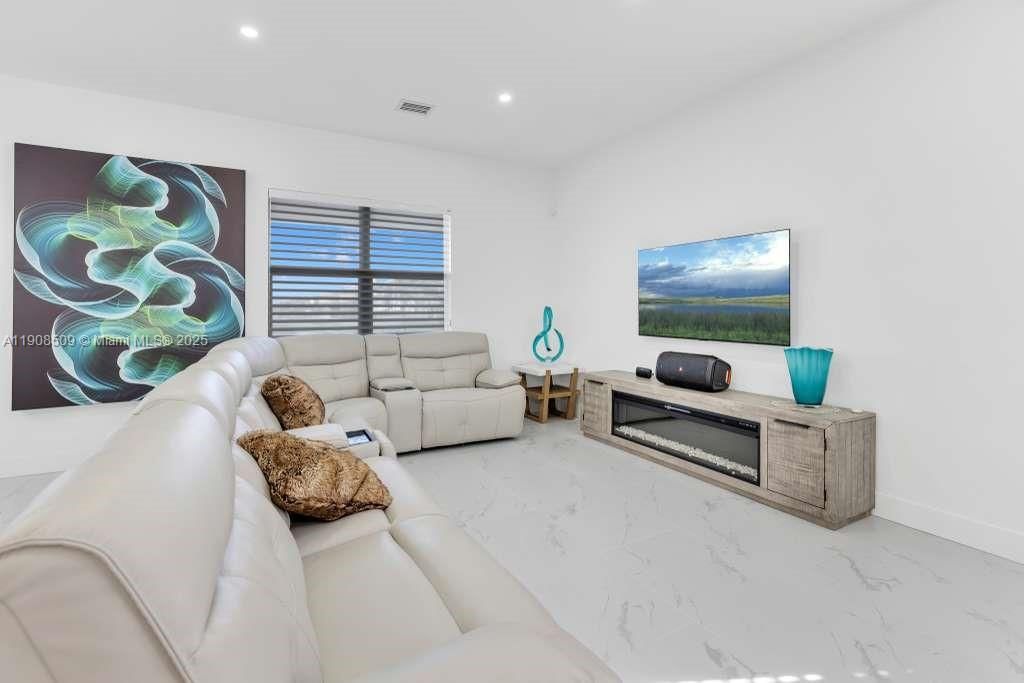 Interior, Living room, Marble, Recessed Lighting