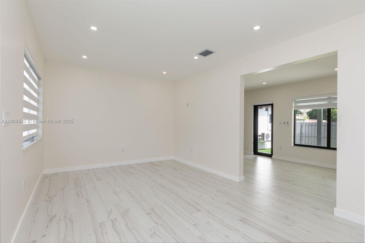 Empty room, Interior, Marble, Recessed Lighting, Wood Texture Flooring