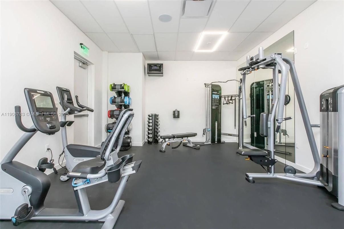 Fitness Equipment, Interior, Recessed Lighting