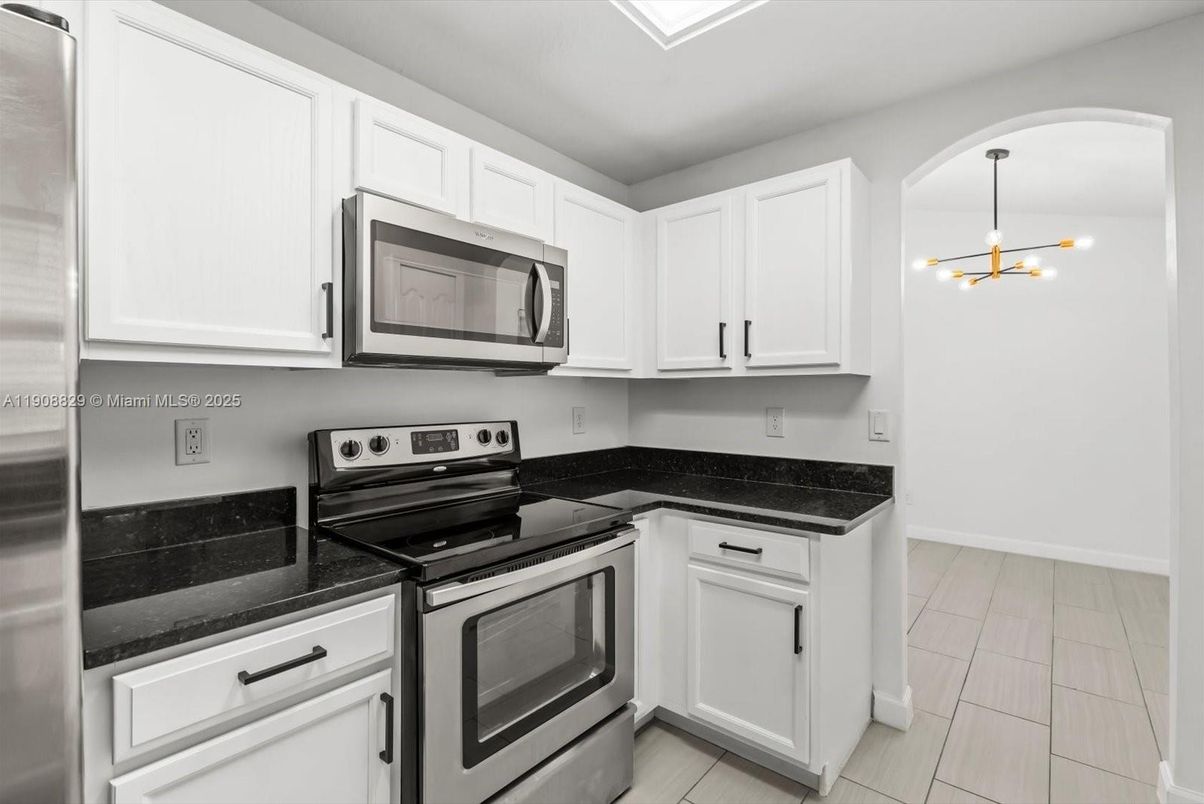 Interior, Kitchen, Pendant Lights, Stainless Steel Appliances, Wood Texture Flooring