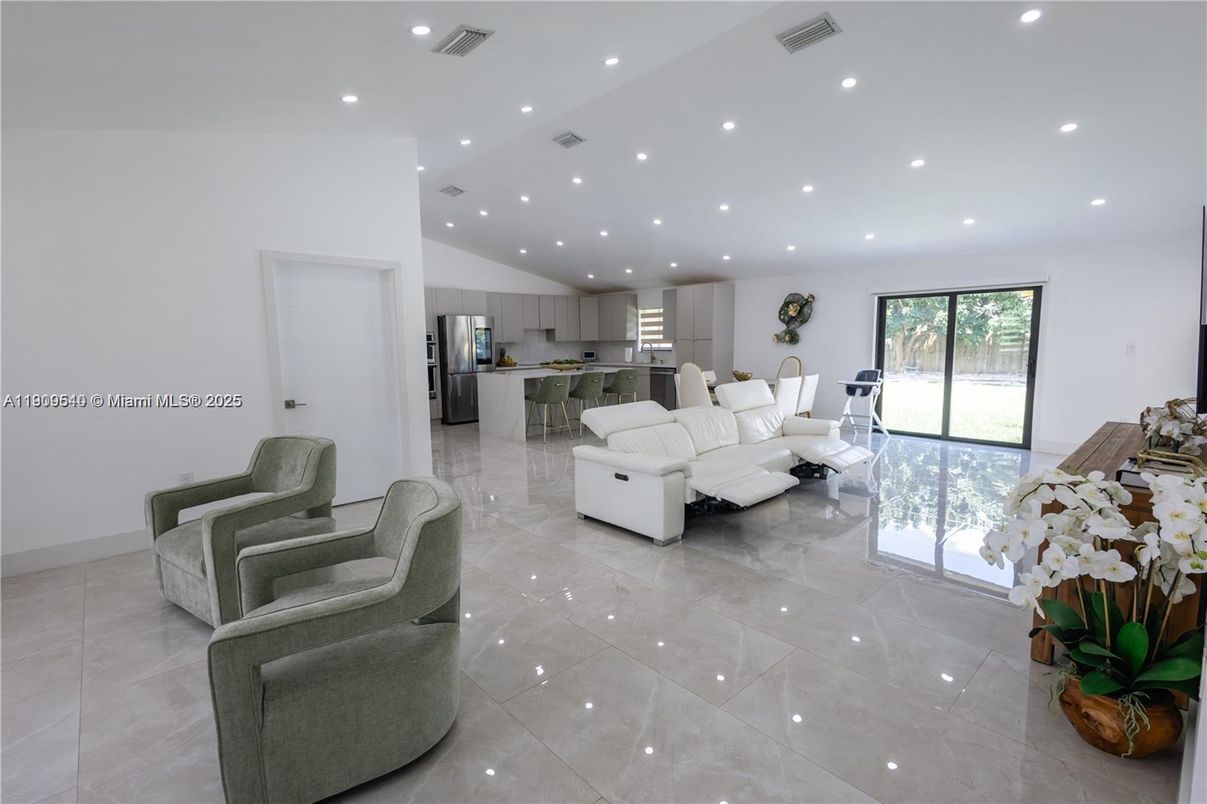 Interior, Kitchen, Living room, Recessed Lighting, Stainless Steel Appliances