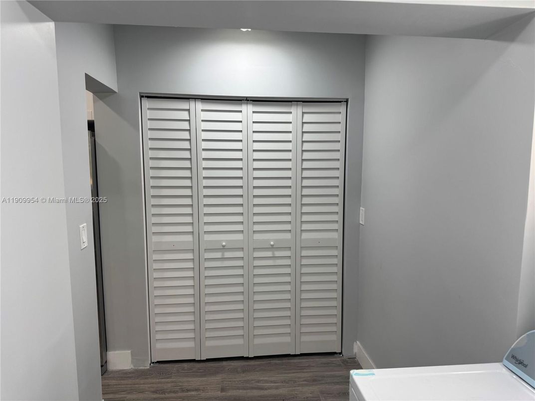 Interior, Recessed Lighting, Washer, Wood Texture Flooring