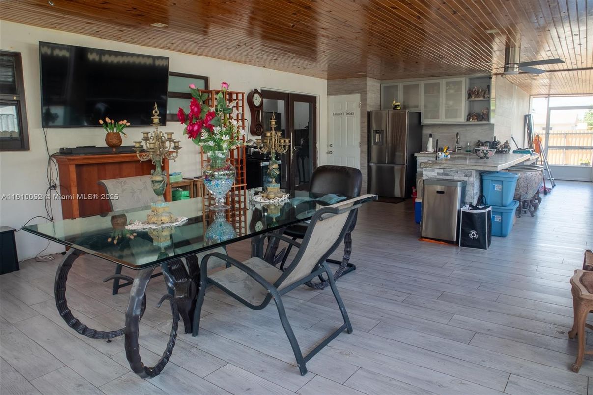 Dining room, Interior, Kitchen, Wooden Ceilings, Wood Texture Flooring