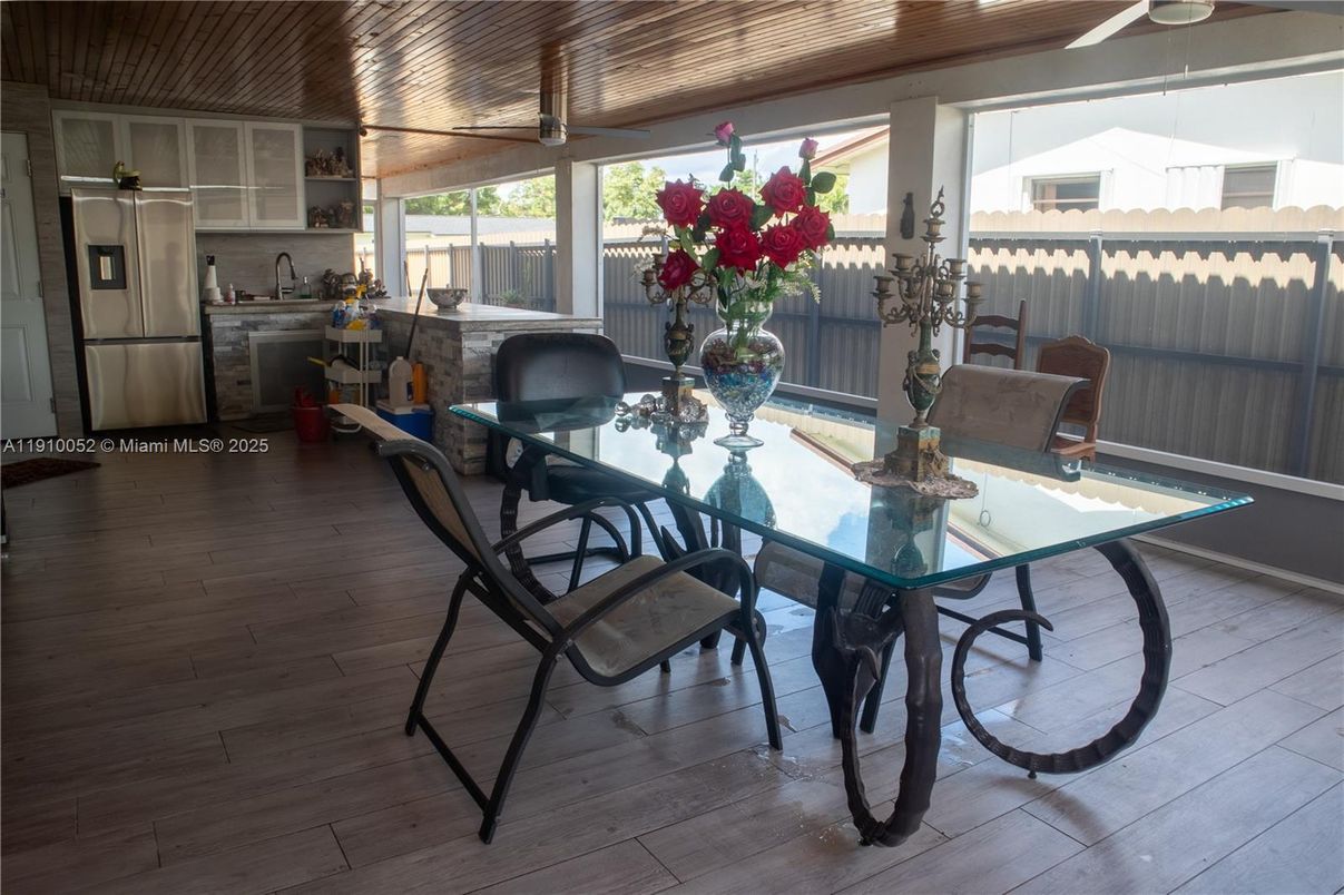 Dining room, Interior, Wooden Ceilings, Wood Texture Flooring