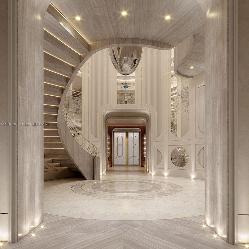 Interior, Marble, Recessed Lighting