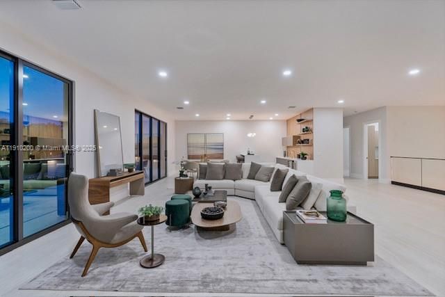 Interior, Living room, Recessed Lighting