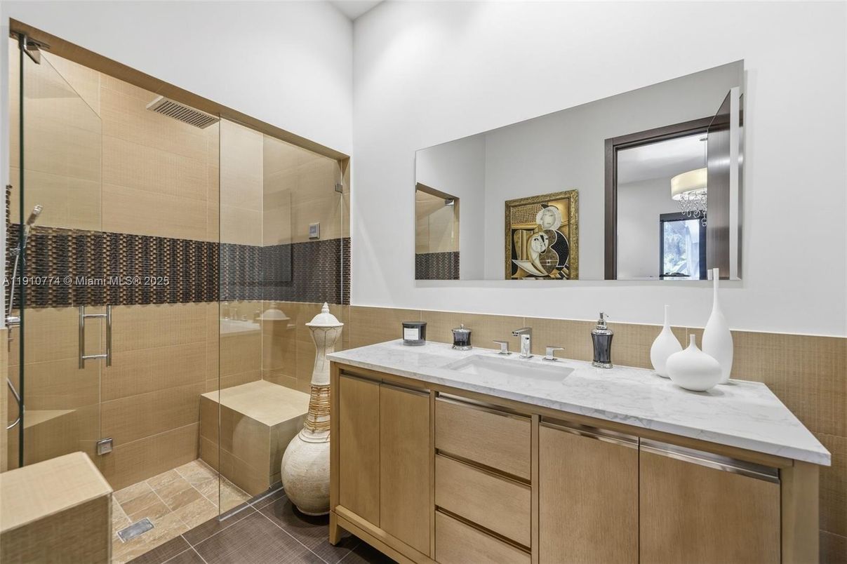 Bathroom, Dual Sink Vanities, Glass Shower, Interior