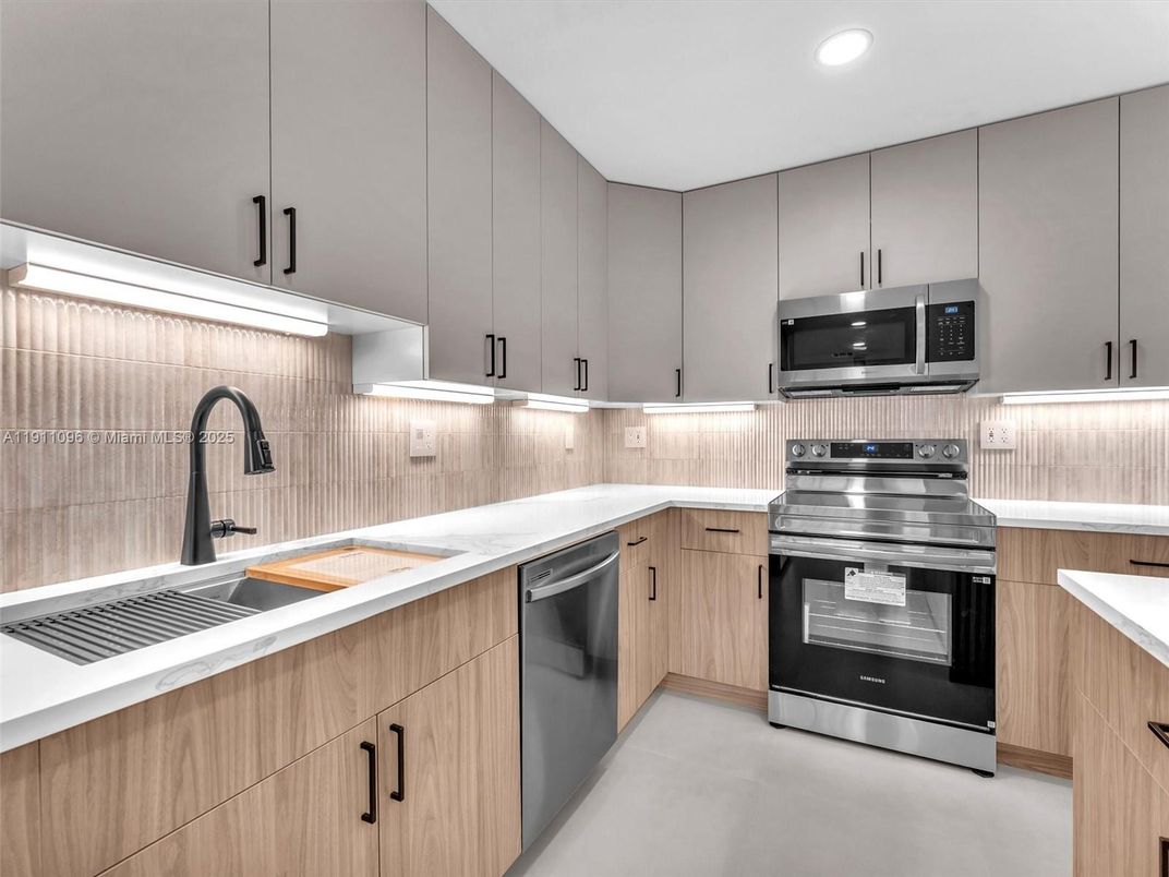 Interior, Kitchen, Recessed Lighting, Stainless Steel Appliances