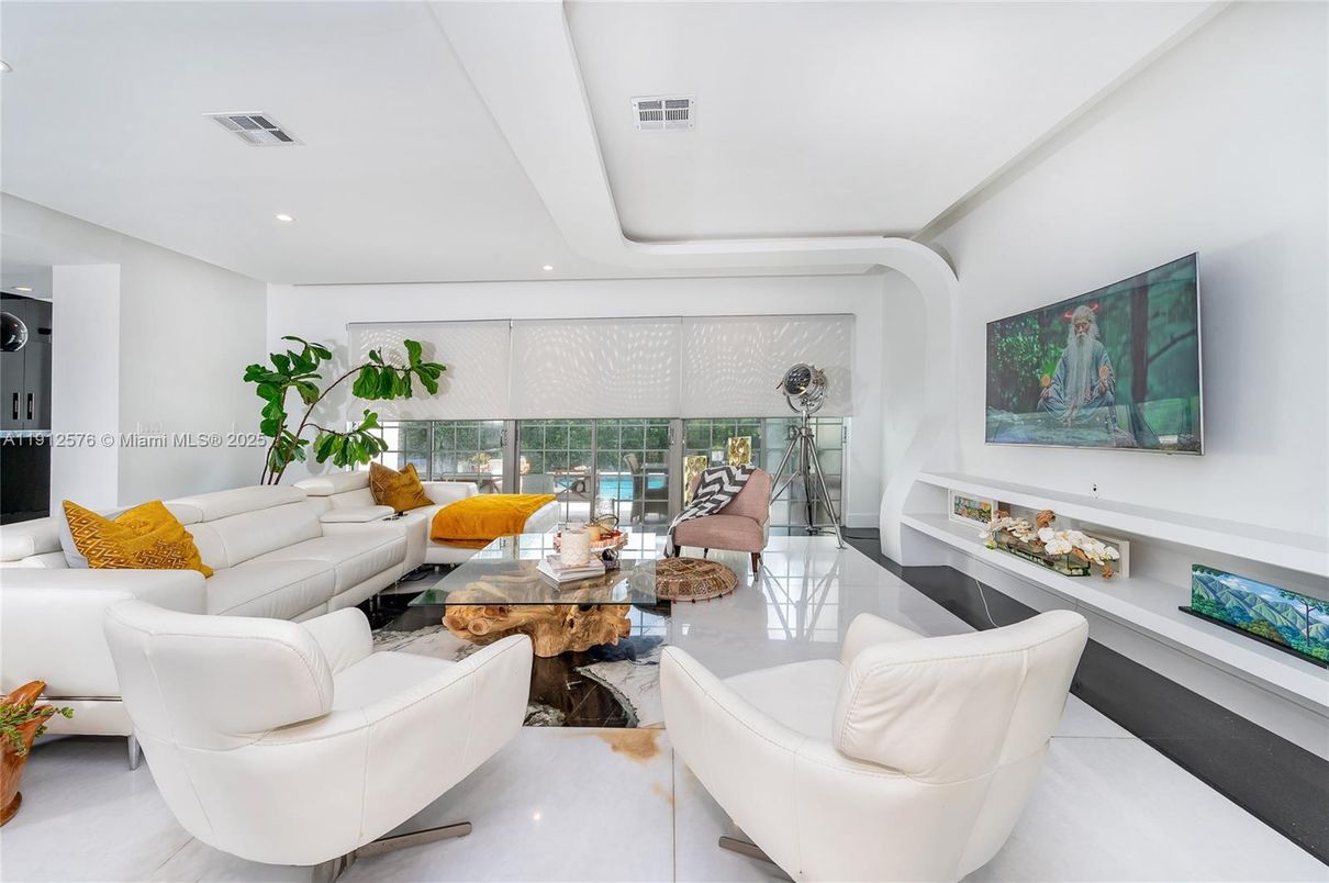 Interior, Living room, Recessed Lighting