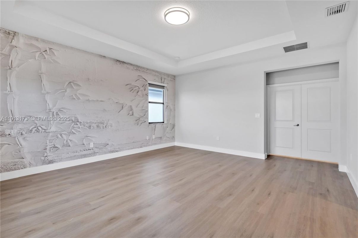 Empty room, Interior, Marble Walls, Wood Texture Flooring