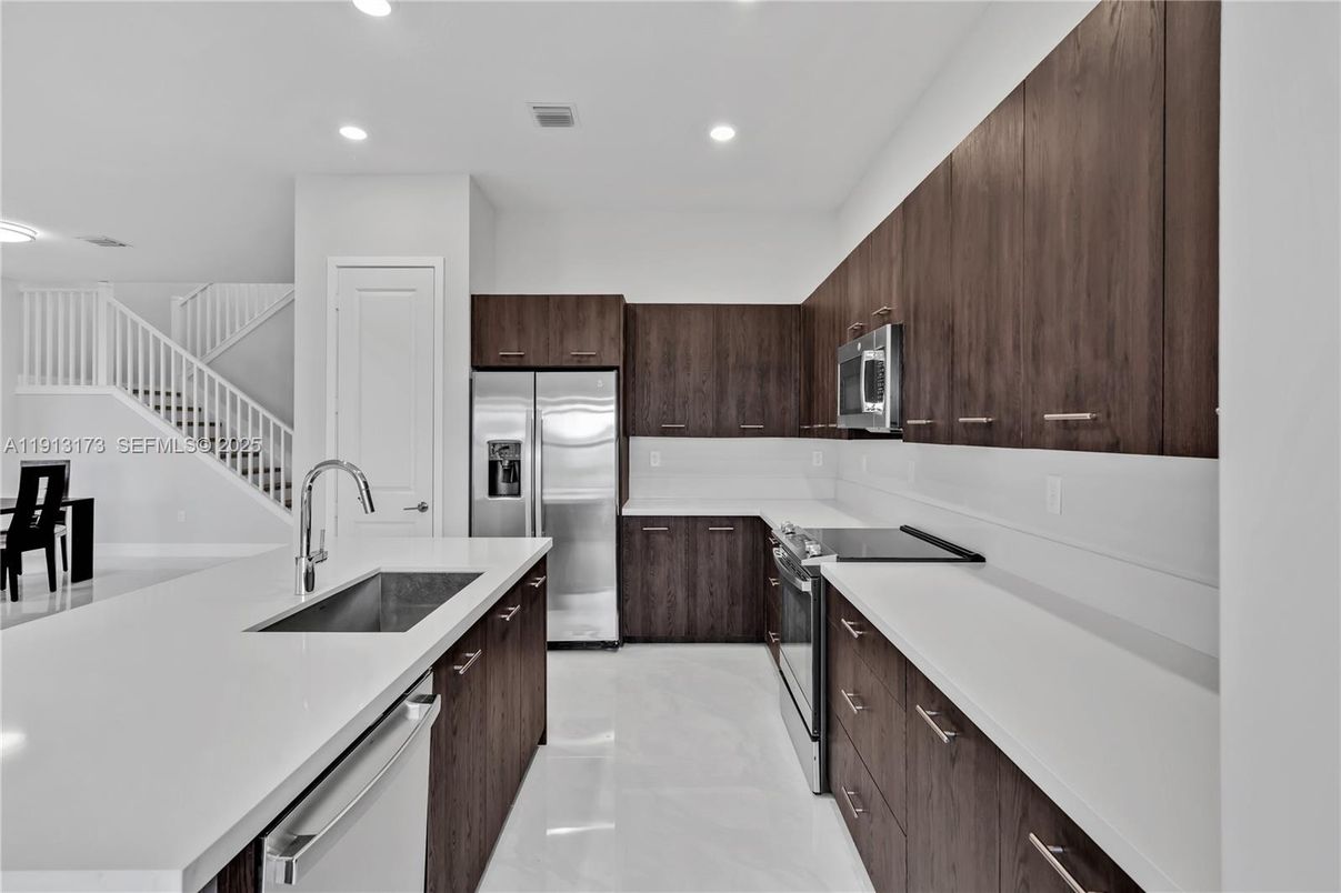 Interior, Kitchen, Recessed Lighting, Stainless Steel Appliances
