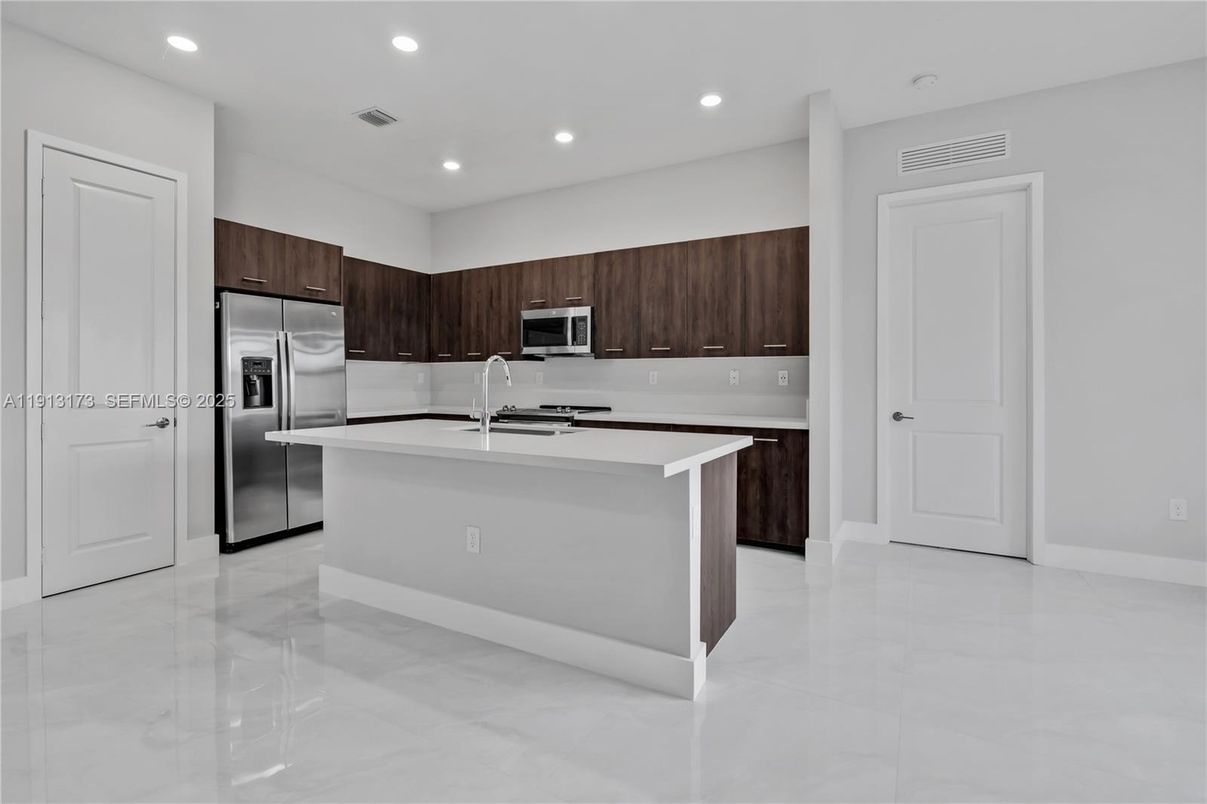 Interior, Kitchen, Recessed Lighting, Stainless Steel Appliances