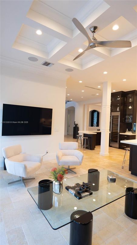 Interior, Living room, Recessed Lighting