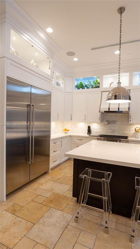 Interior, Kitchen, Pendant Lights, Recessed Lighting, Stainless Steel Appliances