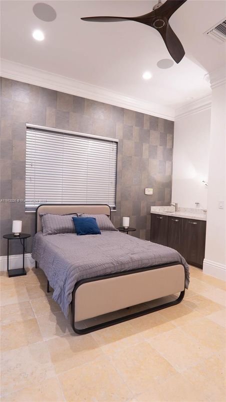 Bedroom, Interior, Recessed Lighting