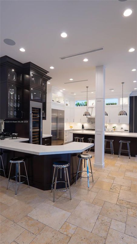 Interior, Kitchen, Pendant Lights, Recessed Lighting, Stainless Steel Appliances