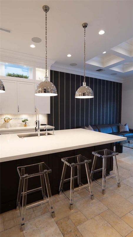 Interior, Kitchen, Pendant Lights, Recessed Lighting
