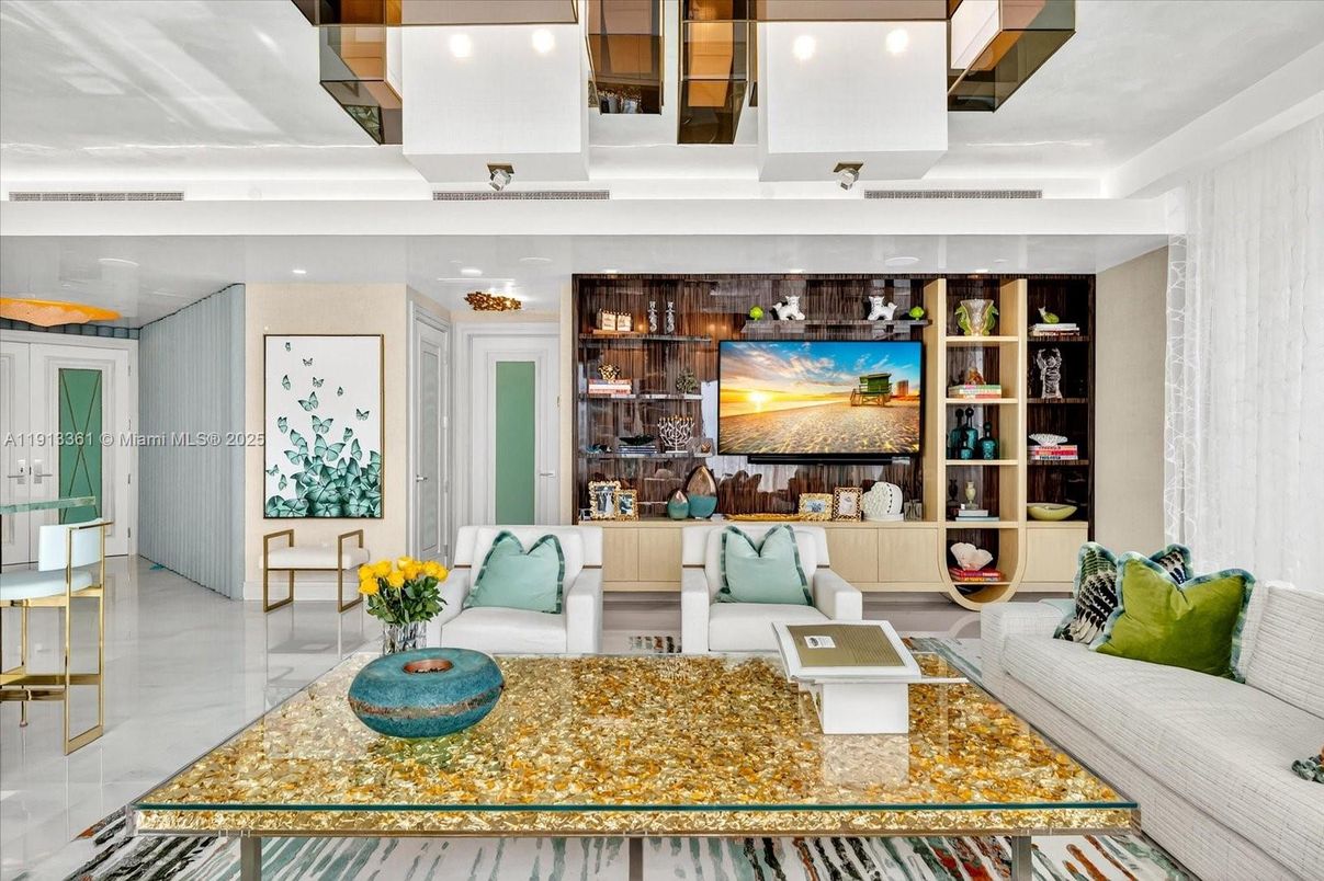 Interior, Living room, Recessed Lighting